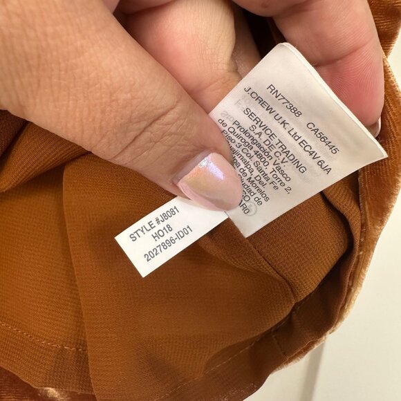 Madewell Velvet Button-Down Cami in Vintage Gold - 00 - Picture 10 of 11